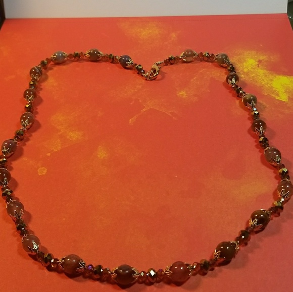 #0219 Dragon Vein Agate Necklace - Picture 2 of 2